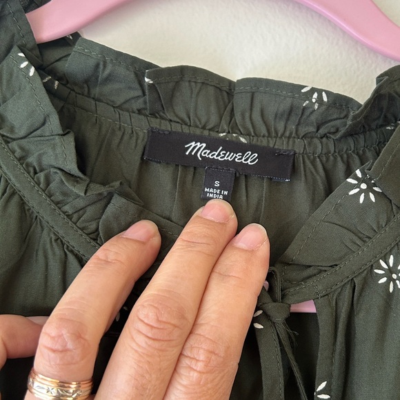 Madewell Olive Printed Tiered Maxi Dress - Picture 9 of 15